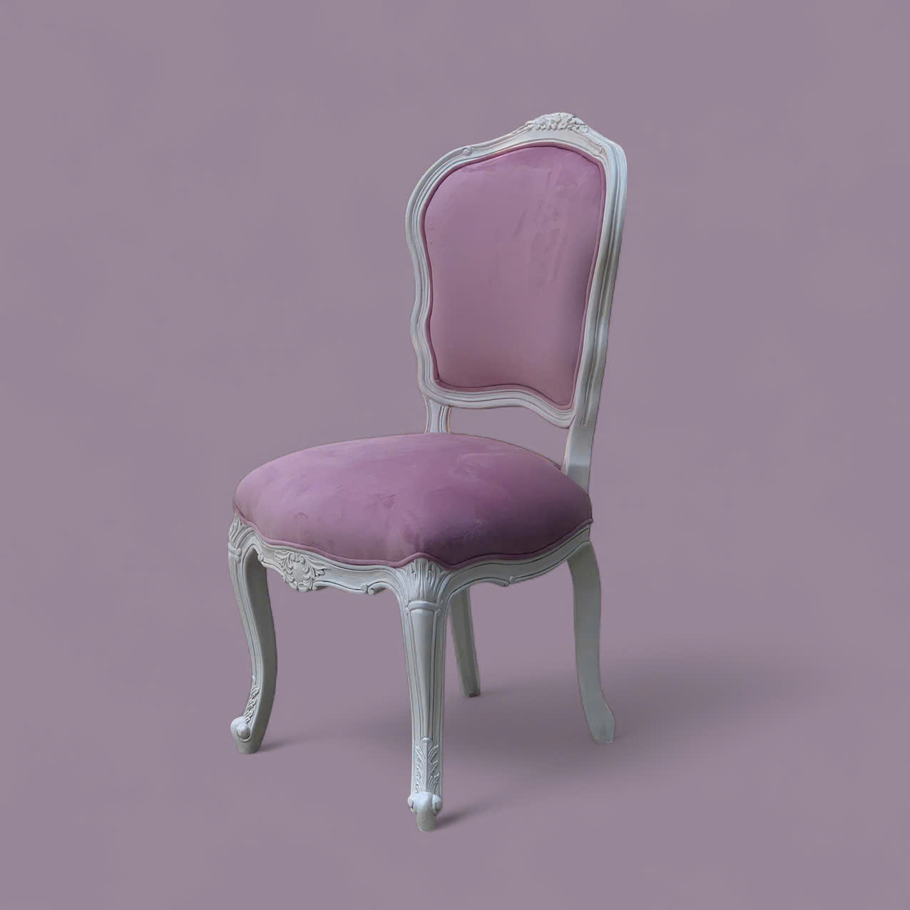 GHẾ ĂN CỔ ĐIỂN LOUIS 15 SƠN TRẮNG